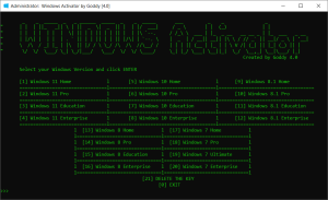 Windows Activator by Goddy 1