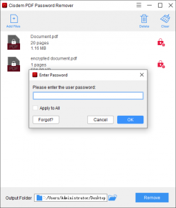 Cisdem PDF Password Remover 1