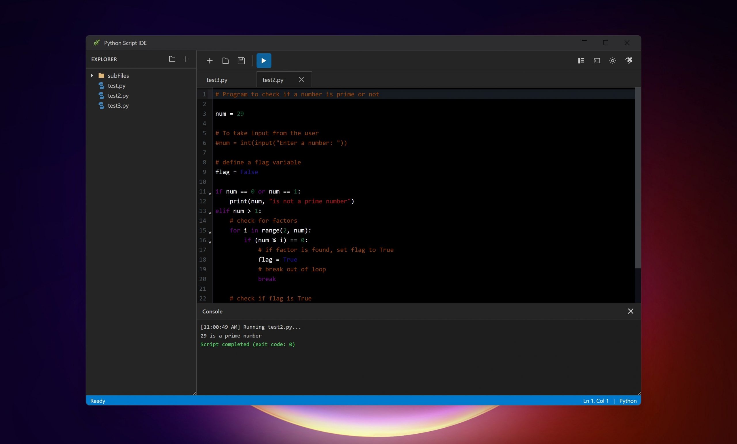 EvlarSoft Python Script IDE 1