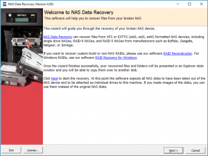 Runtime NAS Data Recovery 1