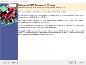 Runtime RAID Recovery for Windows 1