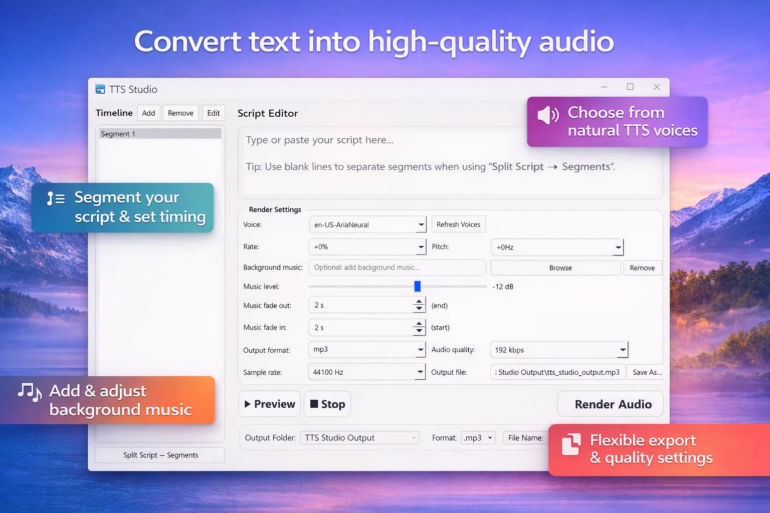 Text to Speech Studio - AppDoze