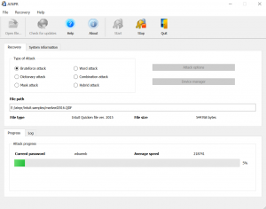 ElcomSoft Advanced Intuit Password Recovery 1
